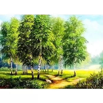 Полный 5D Diy Алмазная картина Большое зеленое дерево Вышивка Крестом Домашний декор Ручной подарок 25x30cm