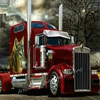 Полный 5D Diy Алмазная картина большой грузовик Алмазная вышивка Крестом Домашний декор Ручной подарок Подарок 25x25cm