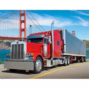 Полный 5D DIY Алмазная картина Большой красный грузовик Алмазная вышивка Мозаика Наборы вышивки крестом Домашний декор Подарки ручной работы Round 20x30cm