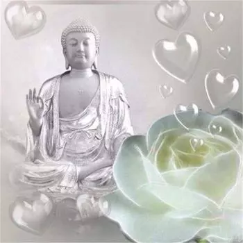 Полный 5D Diy Алмазная картина Будда Святая Земля Алмазная вышивка Наборы для вышивки крестом Домашний декор Подарки ручной работы Round 25x25cm