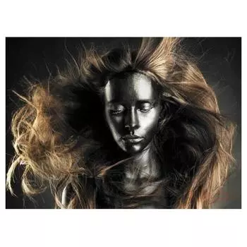 Полный 5D Diy Алмазная картина Черное лицо девушки Вышивка крестиком Домашний декор Подарок ручной работы 25x30cm