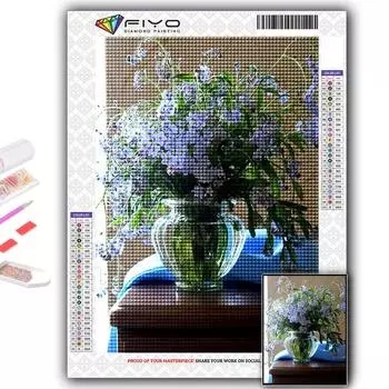 Полный 5D Diy Алмазная картина Цветочное растение в горшке 5D Алмазная картина Full Round 20X30CM