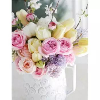 Полный 5D Diy Алмазная картина Цветочный горшок Алмазная вышивка Крест Стежок Главная Декор Ручной подарок 25x30cm