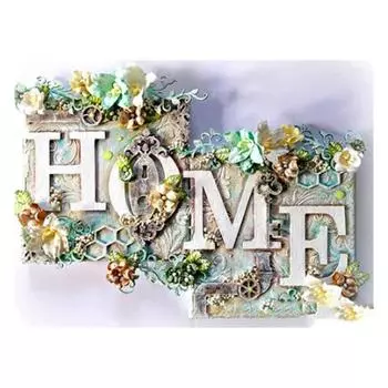 Полный 5D Diy Алмазная картина цветок ДОМ Мультяшная Алмазная вышивка Крестом Домашний Декор Подарок ручной работы 20x30cm