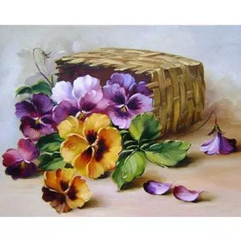 Полный 5D Diy Алмазная картина Цветы на земле Вышивка крестиком Домашний декор Подарок ручной работы 25x30cm