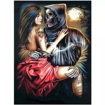 Полный 5D Diy Алмазная картина Дьявол и сексуальная женщина Вышивка крестом Домашний декор Подарок ручной работы 20X25CM