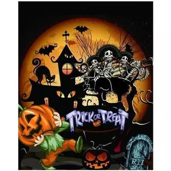 Полный 5D Diy Алмазная картина Дьявол вечеринка Алмазная вышивка Крестом Домашний декор Подарок ручной работы 25x30cm