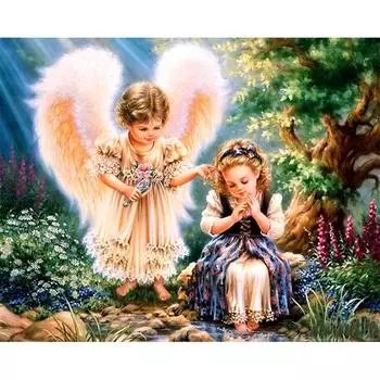 Полный 5D Diy Алмазная картина Детский товарищ по играм Вышивка крестиком Домашний декор Подарок ручной работы 25x30cm