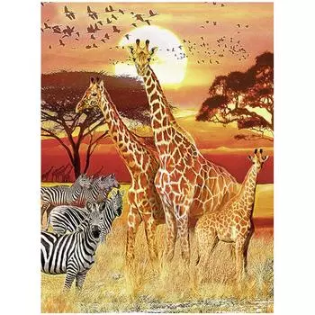 Полный 5D Diy Алмазная картина диких животных Алмазная вышивка Крестом Домашний декор Ручной подарок Подарок 25x30cm