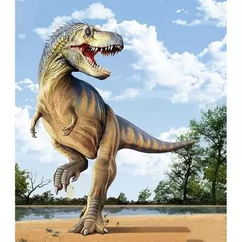 Полный 5D Diy Алмазная картина динозавр Алмазная вышивка Полный набор аниме Наборы для вышивки крестом Домашний декор Подарок ручной работы Round 20x30cm