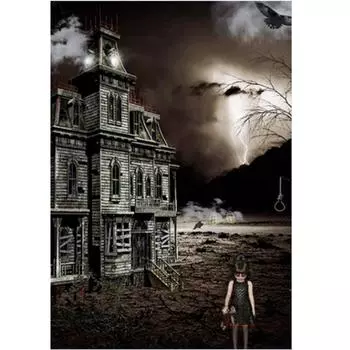 Полный 5D Diy Алмазная картина Дом Ужасов Вышивка Крестом Домашний Декор Ручной Подарок 25x30cm