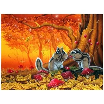 Полный 5D Diy Алмазная картина Довольная белка Алмазная вышивка Крестом Домашний декор Ручная работа 25x30cm