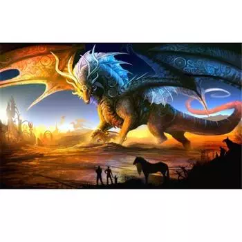 Полный 5D Diy Алмазная картина Дракон Алмазная вышивка Полный набор аниме Наборы для вышивки крестом Домашний декор Подарок ручной работы Round 20x30cm