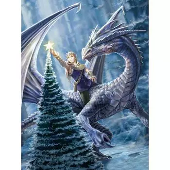 Полный 5D Diy Алмазная картина Дракон Рыцарь Алмазная вышивка Крест Стежок Главная Декор Ручной подарок 25x30cm