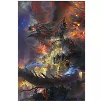 Полный 5D Diy Алмазная картина Дракон Замок Алмазная вышивка Крест Стежок Главная Декор Ручной подарок 25x30cm