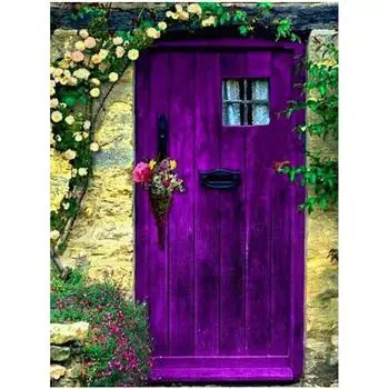Полный 5D Diy Алмазная картина Дверь Пейзаж Алмазная вышивка Крестом Домашний декор Ручной подарок Подарок 25x30cm