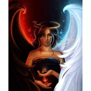 Полный 5D Diy Алмазная картина Двойной Ангел Мозаика Вышивка Крестом Домашний Декор Ручной Подарок 20X25CM