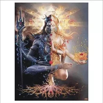 Полный 5D Diy Алмазная картина Двуликий Бодхисаттва Алмазная вышивка Полная вышивка крестиком Домашний декор Подарок ручной работы 20x30cm