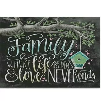 Полный 5D Diy Алмазная картина Famiey Алмазная вышивка Полный лежал вышивка крестом Домашний декор Подарок ручной работы 20x30cm