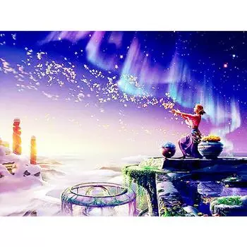 Полный 5D Diy Алмазная картина Фея Алмазная вышивка Полный лежал вышивка крестом Домашний декор Подарок ручной работы 20x30cm