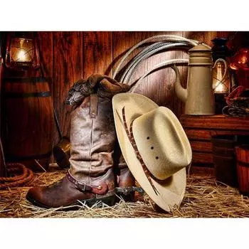 Полный 5D Diy Алмазная картина Фермерские сапоги Алмазная вышивка Крестом Домашний декор Подарок ручной работы 25x30cm