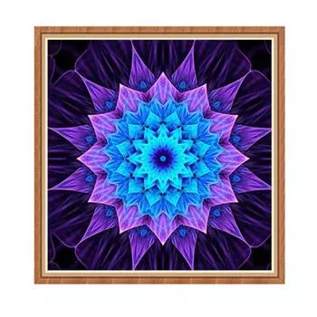 Полный 5D Diy Алмазная картина Фиолетовый Мандала Мозаика Вышивка Крестом Домашний Декор Ручной Подарок 25x25cm