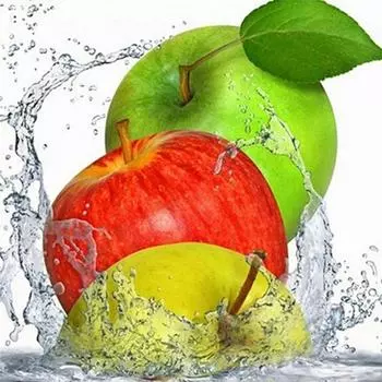 Полный 5D Diy Алмазная картина Фрукты Яблоко Мозаика Вышивка Крестом Домашний Декор Подарок ручной работы 25x25cm