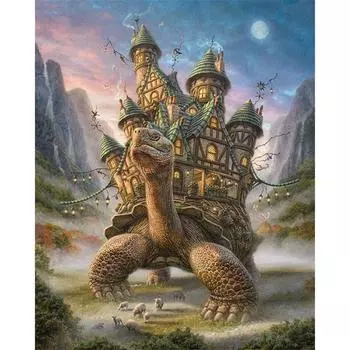 Полный 5D Diy Алмазная картина Гигантская Черепаха Комната Вышивка Крестом Домашний Декор Ручной Подарок 25x30cm