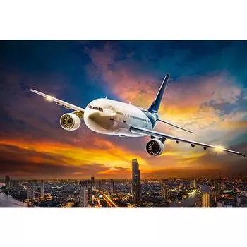 Полный 5D Diy Алмазная картина Городской самолет Алмазная вышивка Полный лежал вышивка крестом Домашний декор Подарок ручной работы 20x30cm