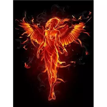 Полный 5D Diy Алмазная картина Горящий огонь Алмазная вышивка Полный лежал вышивка крестом Домашний декор Подарок ручной работы 20x30cm