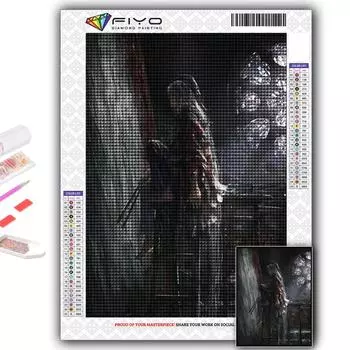 Полный 5D Diy Алмазная картина Игра Dark Souls 5D Алмазная картина Full Round 20X30CM