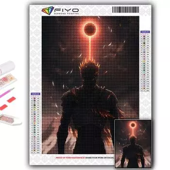 Полный 5D Diy Алмазная картина Игра Dark Souls 5D Алмазная картина Full Round 20X30CM