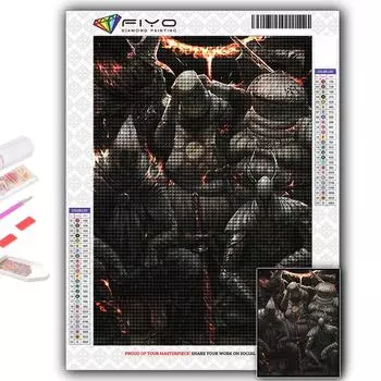 Полный 5D Diy Алмазная картина Игра Dark Souls 5D Алмазная картина Full Round 20X30CM