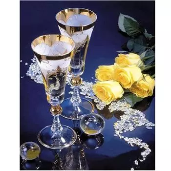 Полный 5D Diy Алмазная картина Изысканный бокал для вина Вышивка крестиком Домашний декор Подарок ручной работы 25x30cm