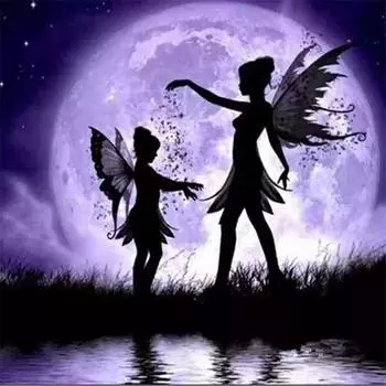 Полный 5D Diy Алмазная картина Эльф сестра Алмазная вышивка Крестом Домашний декор Подарок ручной работы 25x25cm