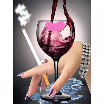 Полный 5D DIY Алмазная картина Элегантная жизнь Алмазная вышивка Мозаика Наборы вышивки крестом Домашний декор Подарки ручной работы Round 20x30cm