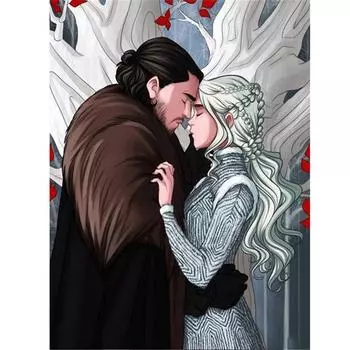 Полный 5D Diy Алмазная картина Эскиз Принц Принцесса Вышивка Крестом Домашний Декор Подарок ручной работы 25x30cm