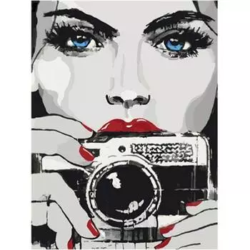 Полный 5D Diy Алмазная картина Камера Женщина Алмазная вышивка Полный вышивка крестом Домашний декор Подарок ручной работы 20x30cm