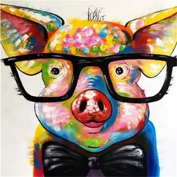 Полный 5D Diy Алмазная картина Картина маслом Свинья Вышивка Крестом Домашний Декор Подарок ручной работы 25x25cm