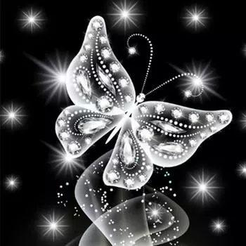 Полный 5D Diy Алмазная картина Кирпичная кладка Бабочка Вышивка Крестом Домашний декор Ручной подарок Подарок 25x25cm