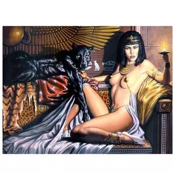 Полный 5D Diy Алмазная картина Клеопатра Алмазная вышивка Полный набор аниме Наборы для вышивки крестом Домашний декор Подарок ручной работы 20x30cm