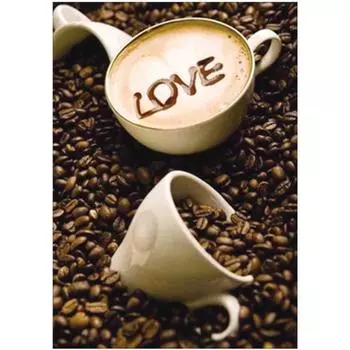 Полный 5D Diy Алмазная картина Кофейная мозаика Алмазная вышивка Крестом Домашний декор Ручной подарок Подарок 25x30cm