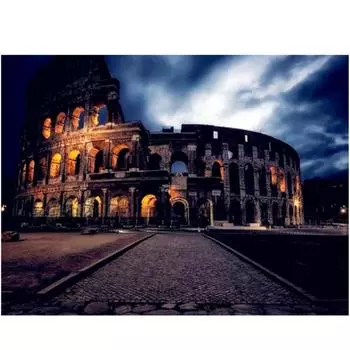 Полный 5D Diy Алмазная картина Колизей в ночное время Вышивка крестиком Домашний декор Подарок ручной работы 25x30cm