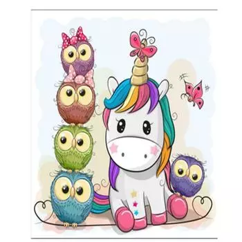 Полный 5D Diy Алмазная картина Комикс Милая лошадь Алмазная вышивка Крестом Домашний декор Ручная работа 25x30cm