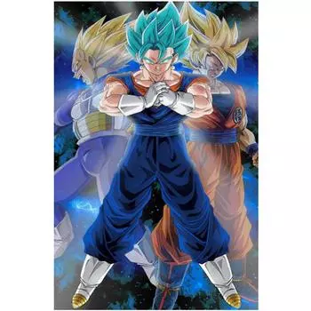 Полный 5D Diy Алмазная картина Комикс Сайян Алмазная вышивка Крестом Домашний декор Ручной подарок Подарок 25x30cm