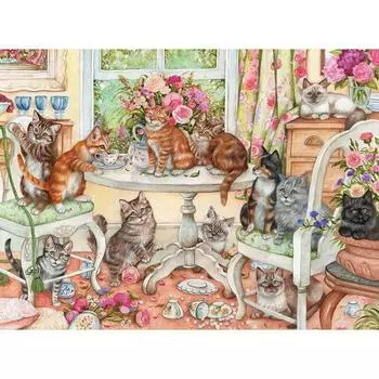 Полный 5D Diy Алмазная картина Кошачий дом Алмазная вышивка Крестом Домашний декор Ручной подарок Подарок 25x30cm