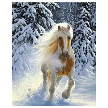 Полный 5D Diy Алмазная картина Красивая лошадь Алмазная вышивка Наборы для вышивки крестом Домашний декор Подарок ручной работы 20x30cm