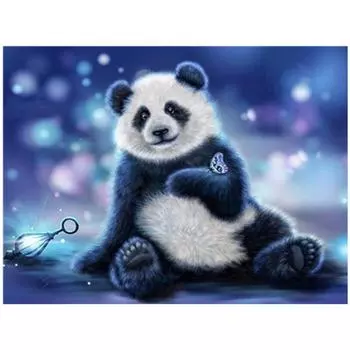 Полный 5D Diy Алмазная картина Красивая панда Алмазная вышивка Полный набор аниме Наборы для вышивки крестом Домашний декор Подарок ручной работы 20x30cm