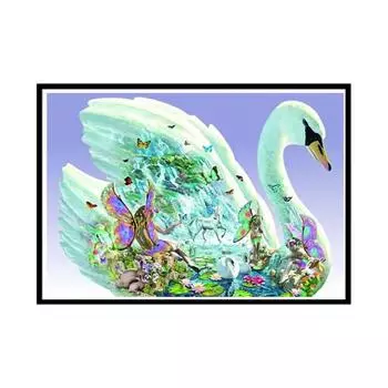 Полный 5D Diy Алмазная картина Красивый лебедь Алмазная вышивка Крестом Домашний декор Подарок ручной работы 25x30cm