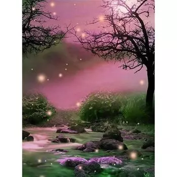 Полный 5D Diy Алмазная картина Красивый пейзаж Алмазная вышивка Крестом Домашний декор Подарок ручной работы 20x30cm